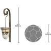 Design Toscano MH35549 Tuscan Hanging Candeliere Glass Pendant Sconce,black 24 Inch