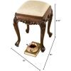 Design Toscano Madame Bouvier Makeup Chair Vanity Stool Bedroom Bench, Walnut(Dark Cherry)