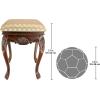 Design Toscano Madame Bouvier Makeup Chair Vanity Stool Bedroom Bench, Walnut(Walnut)