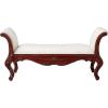Design Toscano Maison Mehieu Upholstered Bench Seat, 5 Foot, Cherry