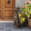 Design Toscano Man’s Best Friend Dog with Basket Outdoor Garden Statue, 8 Inches Wide, 12 Inches Deep, 19 Inches High, Handcast Polyresin, Antique Stone Finish(Antique Gold)