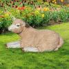 Design Toscano Merino Ewe Life-Size Lamb Statue: Standing(Resting)