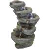 Design Toscano Mesquite Falls Illuminated Garden Fountain, 12.5 x 10 x 17.5(Breakneck Fall Illuminated Fountain)
