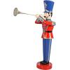 Design Toscano NE140009 Christmas Medium 4 Foot Tall Nutcracker Ballet Trumpeting Toy Soldier Holiday Decor Statue, full color(Medium)