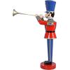 Design Toscano NE140009 Christmas Medium 4 Foot Tall Nutcracker Ballet Trumpeting Toy Soldier Holiday Decor Statue, full color(Medium)