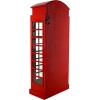 Design Toscano NE36832 British Telephone Booth Display Cabinet, Red Small