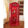 Design Toscano NE36832 British Telephone Booth Display Cabinet, Red Small