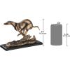Design Toscano NY1280200 Greyhound Whippet Art Deco Dog Statue, Bronze