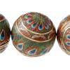 Design Toscano Peacock-Feathered Orbs Decorative Accent Balls: Set of Three