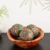 Design Toscano Peacock-Feathered Orbs Decorative Accent Balls: Set of Three