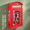 Design Toscano Piccadilly Circus Wall Curio Cabinet,Red