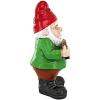 Design Toscano Pinecone Percy Woodland Gnome Statue, 31.5 Inch(Go Away Sign)