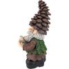 Design Toscano Pinecone Percy Woodland Gnome Statue, 31.5 Inch(Pinecone Percy)
