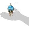 Design Toscano QF93069 Empress Valentina and Empress Galina Romanov Style Collectible Enameled Eggs, 9 Inch, Set of Two, Pewter, Blue and White(Valentina)