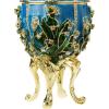 Design Toscano QF93069 Empress Valentina and Empress Galina Romanov Style Collectible Enameled Eggs, 9 Inch, Set of Two, Pewter, Blue and White(Valentina)