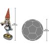 Design Toscano QL30757 Attack of The Dead Walking Zombie Apocalypse Graveyard Garden Gnome Statue, One Size, Full Color(Gerta)