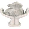 Design Toscano QL6080 Cat Angel Pet Memorial Grave Marker Tribute Statue, 10 Inches Wide, 5 Inches Deep, 5 Inches High, Antique Stone Finish(Cat in Gods Hands)