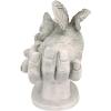 Design Toscano QL6080 Cat Angel Pet Memorial Grave Marker Tribute Statue, 10 Inches Wide, 5 Inches Deep, 5 Inches High, Antique Stone Finish(Cat in Gods Hands)