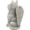 Design Toscano QL6080 Cat Angel Pet Memorial Grave Marker Tribute Statue, 10 Inches Wide, 5 Inches Deep, 5 Inches High, Antique Stone Finish(Forever in Our Hearts)