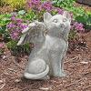 Design Toscano QL6080 Cat Angel Pet Memorial Grave Marker Tribute Statue, 10 Inches Wide, 5 Inches Deep, 5 Inches High, Antique Stone Finish(Large Loving Friend)