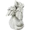 Design Toscano QL6080 Cat Angel Pet Memorial Grave Marker Tribute Statue, 10 Inches Wide, 5 Inches Deep, 5 Inches High, Antique Stone Finish(Medium Loving Friend)