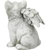 Design Toscano QL6080 Cat Angel Pet Memorial Grave Marker Tribute Statue, 10 Inches Wide, 5 Inches Deep, 5 Inches High, Antique Stone Finish(Medium Loving Friend)