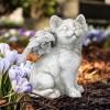 Design Toscano QL6080 Cat Angel Pet Memorial Grave Marker Tribute Statue, 10 Inches Wide, 5 Inches Deep, 5 Inches High, Antique Stone Finish(Medium Loving Friend)