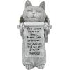 Design Toscano QL6080 Cat Angel Pet Memorial Grave Marker Tribute Statue, 10 Inches Wide, 5 Inches Deep, 5 Inches High, Antique Stone Finish(Paw Prints on Our Hearts)