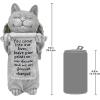 Design Toscano QL6080 Cat Angel Pet Memorial Grave Marker Tribute Statue, 10 Inches Wide, 5 Inches Deep, 5 Inches High, Antique Stone Finish(Paw Prints on Our Hearts)