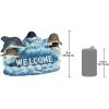 Design Toscano QL94281 Knothole Welcome Gnomes Garden Tree Sculptures, full color(Dolphin)