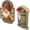 Design Toscano QL94281 Knothole Welcome Gnomes Garden Tree Sculptures, full color(Knothole Welcome Gnomes)