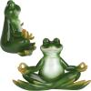 Design Toscano QM17010 Christmas Ornament – Garden Gnomes Figurine – Zen Garden Gnomes – Meditating Gnome Statues, 3 Inch(Yoga Frog Set of 2)