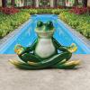 Design Toscano QM17010 Christmas Ornament – Garden Gnomes Figurine – Zen Garden Gnomes – Meditating Gnome Statues, 3 Inch(Yoga Frog Set of 2)