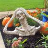 Design Toscano QM21463 The Creeper from The Grave Garden Statue Zombie Halloween Decoration, One Size, Multicolored(The Screaming Skeleton Statue – Large)