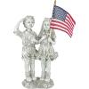 Design Toscano QM7512030 Patriotic Flag Children Statue,Antique Stone