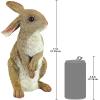Design Toscano QM92008 Bunny Den Rabbits Indoor/Outdoor Set of Three Garden Animal Statues, 5 Inches Tall, Handcast Polyresin, Full Color Finish(Hopper)