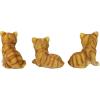 Design Toscano QM92008 Bunny Den Rabbits Indoor/Outdoor Set of Three Garden Animal Statues, 5 Inches Tall, Handcast Polyresin, Full Color Finish(Tabby Kitten)