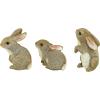 Design Toscano QM92008 Bunny Den Rabbits Indoor/Outdoor Set of Three Garden Animal Statues, 5 Inches Tall, Handcast Polyresin, Full Color Finish(The Bunny Den)