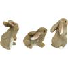 Design Toscano QM92008 Bunny Den Rabbits Indoor/Outdoor Set of Three Garden Animal Statues, 5 Inches Tall, Handcast Polyresin, Full Color Finish(The Bunny Den)