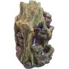 Design Toscano QN164017 Water Fountain with LED Light – Willow Bend Garden Decor Fountain – Outdoor Water Feature, Multicolored, 10½”W x 10″D x 18″H(Multicolored)