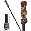Design Toscano QS23823 The Dragonsthorne Collection: Celtic Battle Dragon Walking Stick,silver