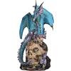Design Toscano QS91653 Dragon Assassin on Skull Gothic Decor Statue Figurine, 7 Inch, Full Color(Assassin on Skull)