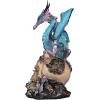 Design Toscano QS91653 Dragon Assassin on Skull Gothic Decor Statue Figurine, 7 Inch, Full Color(Assassin on Skull)