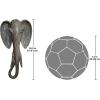 Design Toscano QS91812 Elephant Animal Mask of the Savannah Wall Decor Sculpture, Multicolored(Elephant)