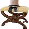 Design Toscano Renaissance Curulis Ottoman Stool, walnut(Single)