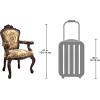 Design Toscano Rocaille Carved Victorian Armchair, 41 Inch, Gold(Single)