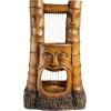 Design Toscano SH5382465 Tiki Gods of Hawaiian Islands LED Garden Fountain, 38 Inch, Brown