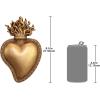 Design Toscano Sacred Heart Holy Religious Garden Statue, 10 inches Wide, 22 inches Tall, Cast Stone Resin, Antique Stone Finish(Gold)
