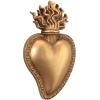 Design Toscano Sacred Heart Holy Religious Garden Statue, 10 inches Wide, 22 inches Tall, Cast Stone Resin, Antique Stone Finish(Gold)