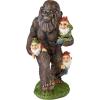 Design Toscano Schlepping the Garden Gnomes Bigfoot Yeti Indoor/Outdoor Garden Statue, 16 Inch Tall, Cast Stone Resin, Painted Full Color Finish